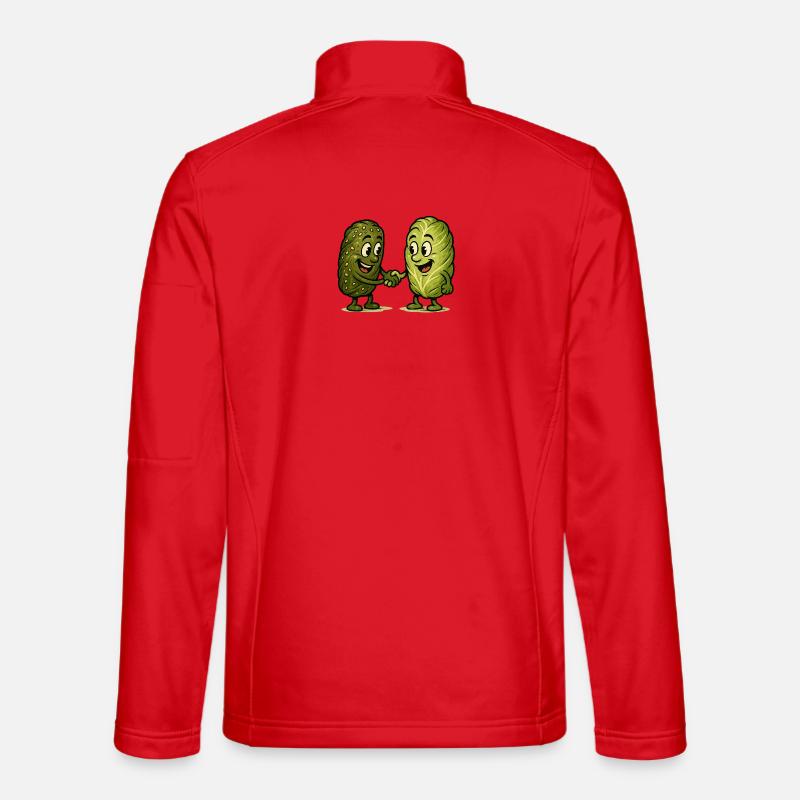 Dolma und Golubzi Händeschütteln - Unisex Softshelljacke - Rot