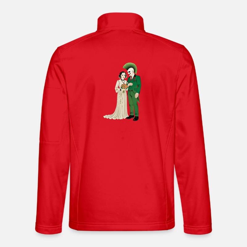 PUNKS WEDDING - steam punk'n'roll - Unisex Softshell Jacket - red