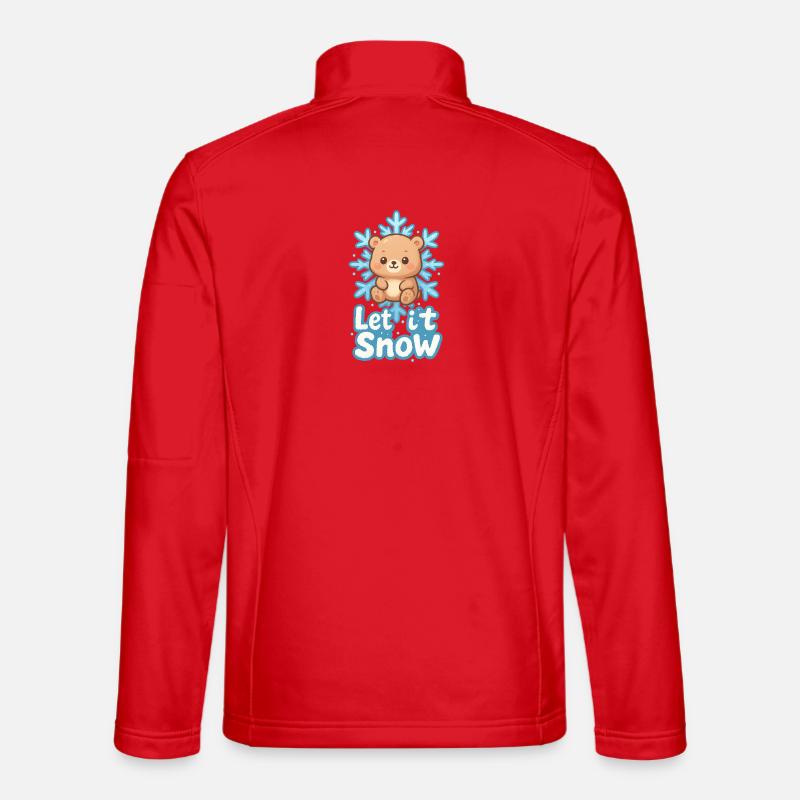 Winterbär Let It Snow - Unisex Softshelljacke - Rot