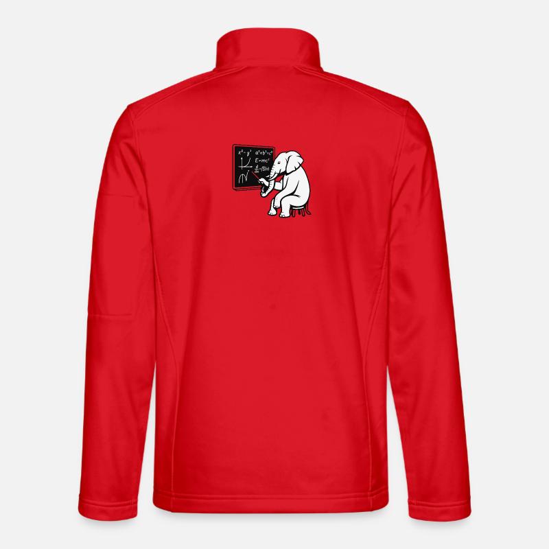 Professor Elephant - Unisex Softshelljacke - Rot