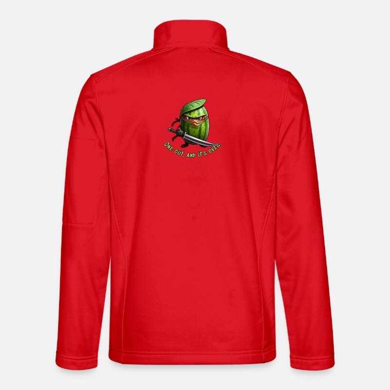 Wassermelone Ninja mit Schwert Unisex Softshelljacke