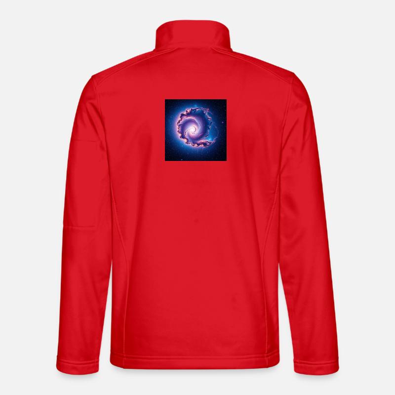 Spirale der Galaxie - Unisex Softshelljacke - Rot