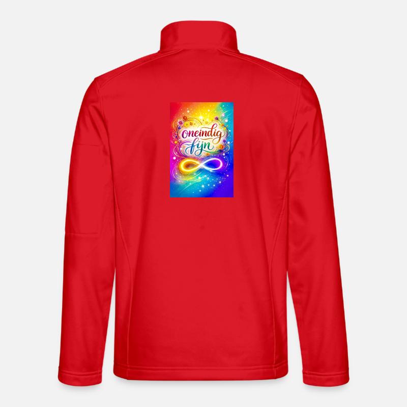 Unendlich feines farbenfrohes Design - Unisex Softshelljacke - Rot