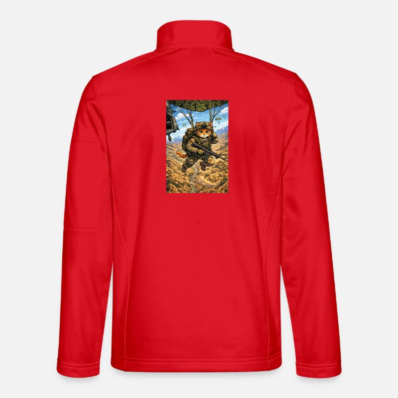 Military_Parachute_Don - Unisex Softshelljacke - Rot