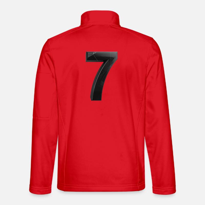 Gebrochene Sieben Grafik - Unisex Softshelljacke - Rot