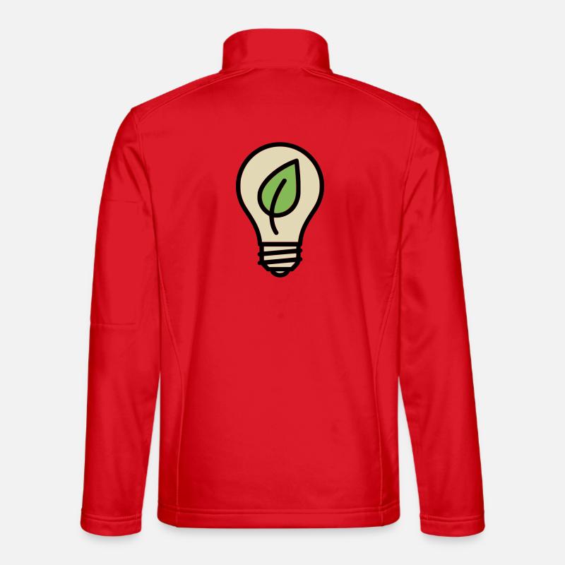 Idée de l’éco de feuilles d’ampoule - Veste en tissu softshell Unisexe - rouge
