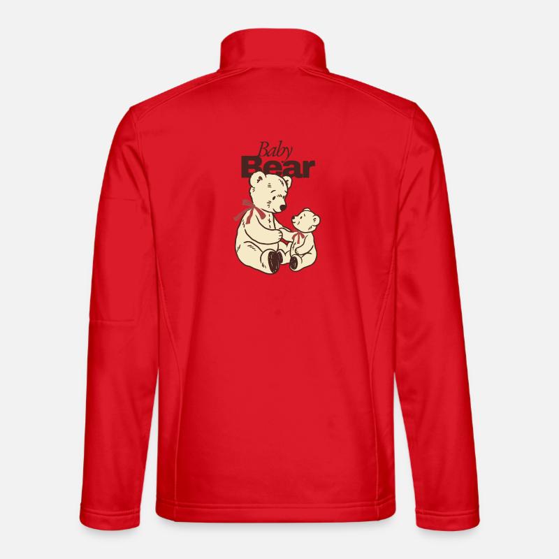 Baby Bear Cuddle Duo - Unisex Softshell Jacket - red