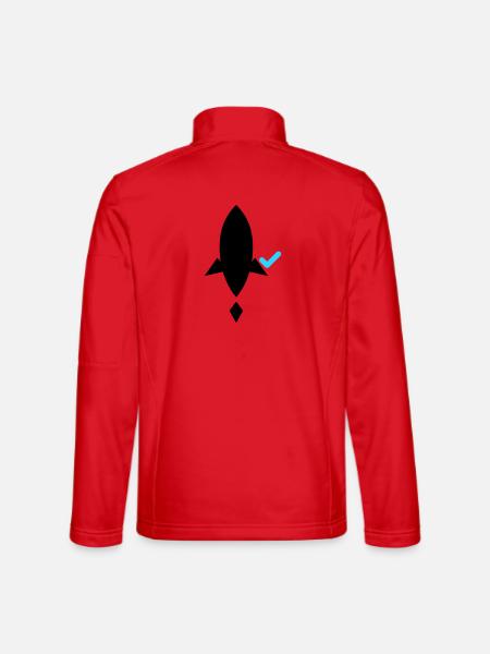 Ship it (after tests pass) – Developer CI/CD - Unisex Softshelljacke - Rot - Hinten