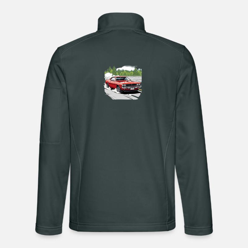 Classic car drift in red Unisex Softshell Jacket