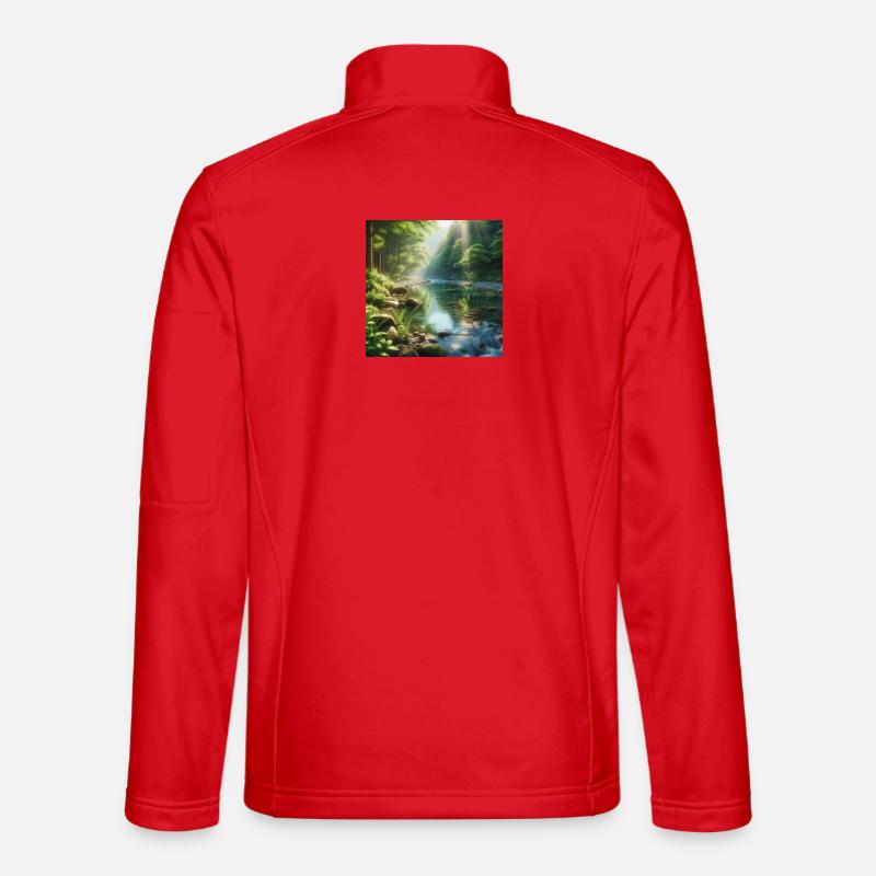 Ruhiges Skogsbäck - Unisex Softshelljacke - Rot