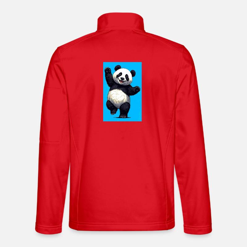 panda - Unisex Softshell Jacket - red
