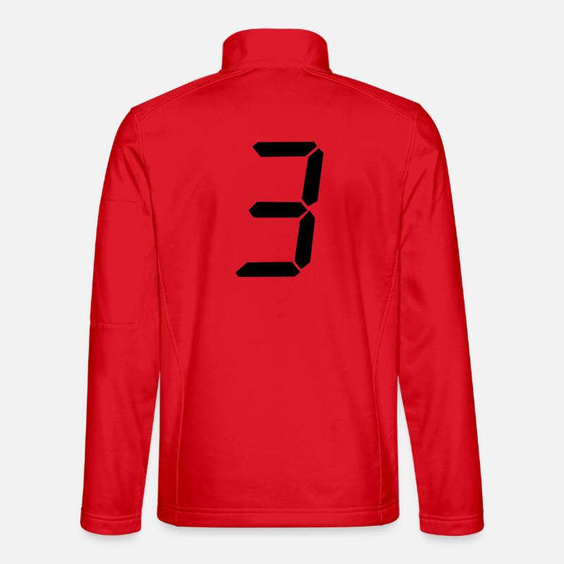 digitale_zahl_3 - Unisex Softshell Jacket - red