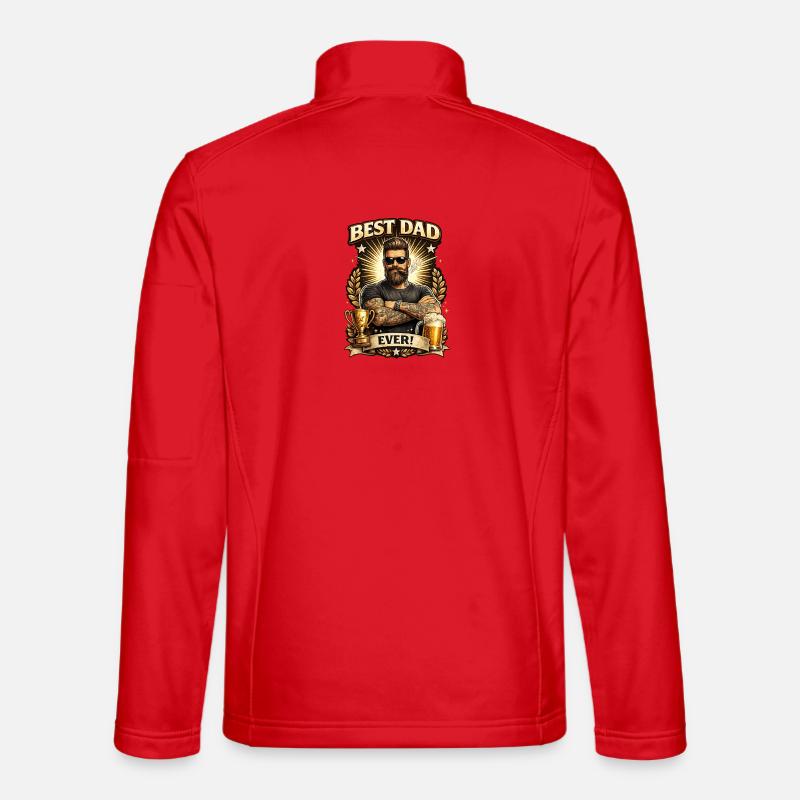 Le meilleur papa du monde - Veste en tissu softshell Unisexe - rouge