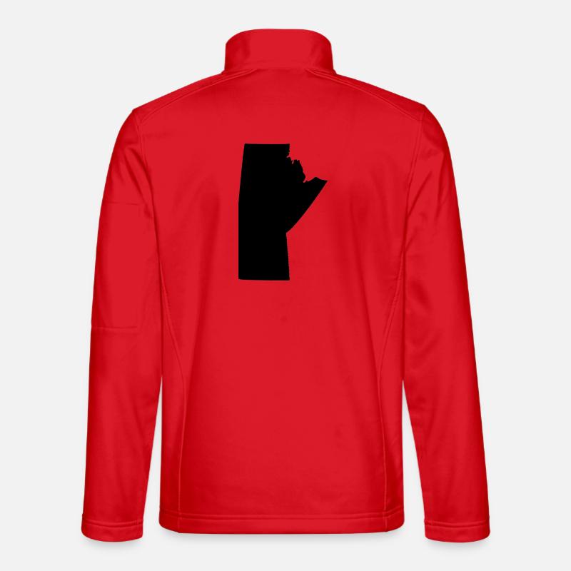 Manitoba Map - Unisex Softshell Jacket - red