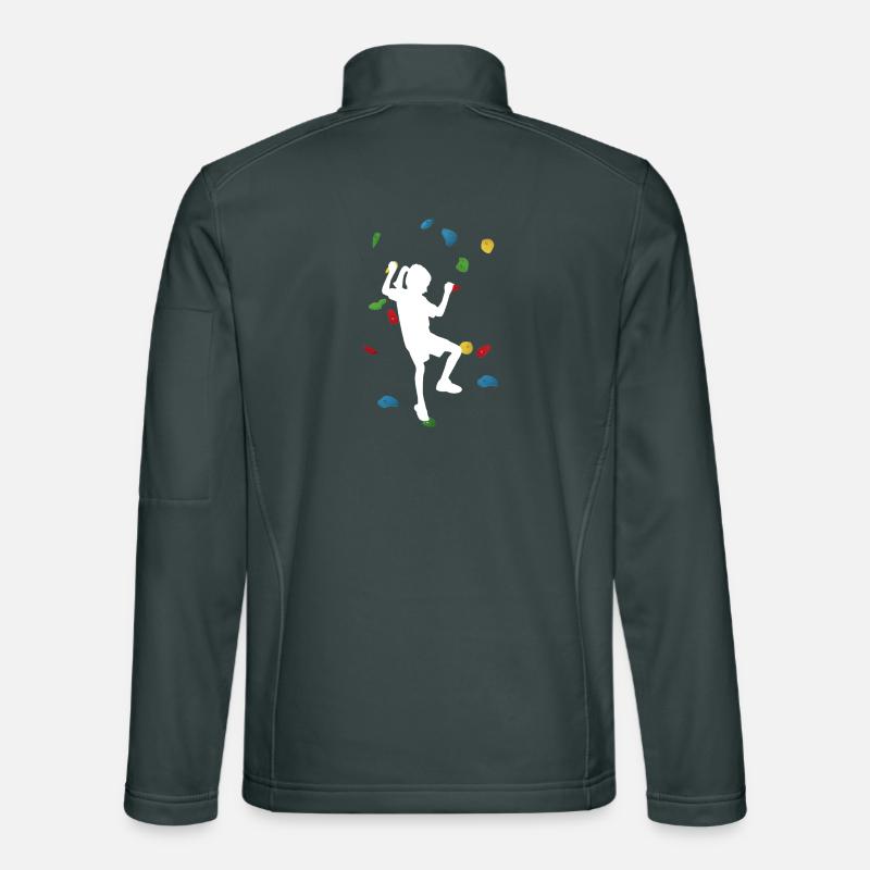 Climbing Wall Girl White – Boulder Unisex Softshell Jacket