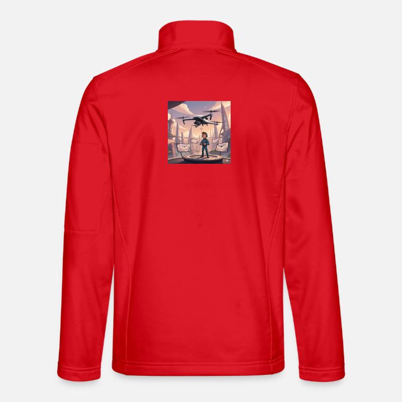 Drone Pilot in Neon Town Unisex Softshell Jacket