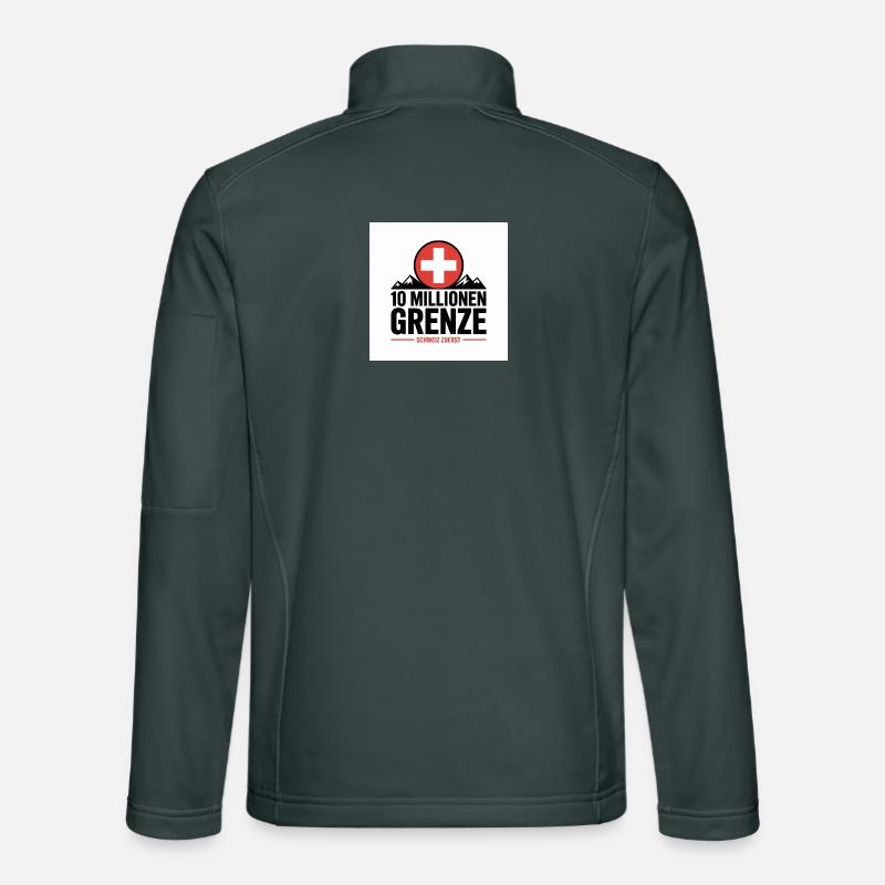 10 Millionen Grenze Schweizer Berglogo Unisex Softshelljacke