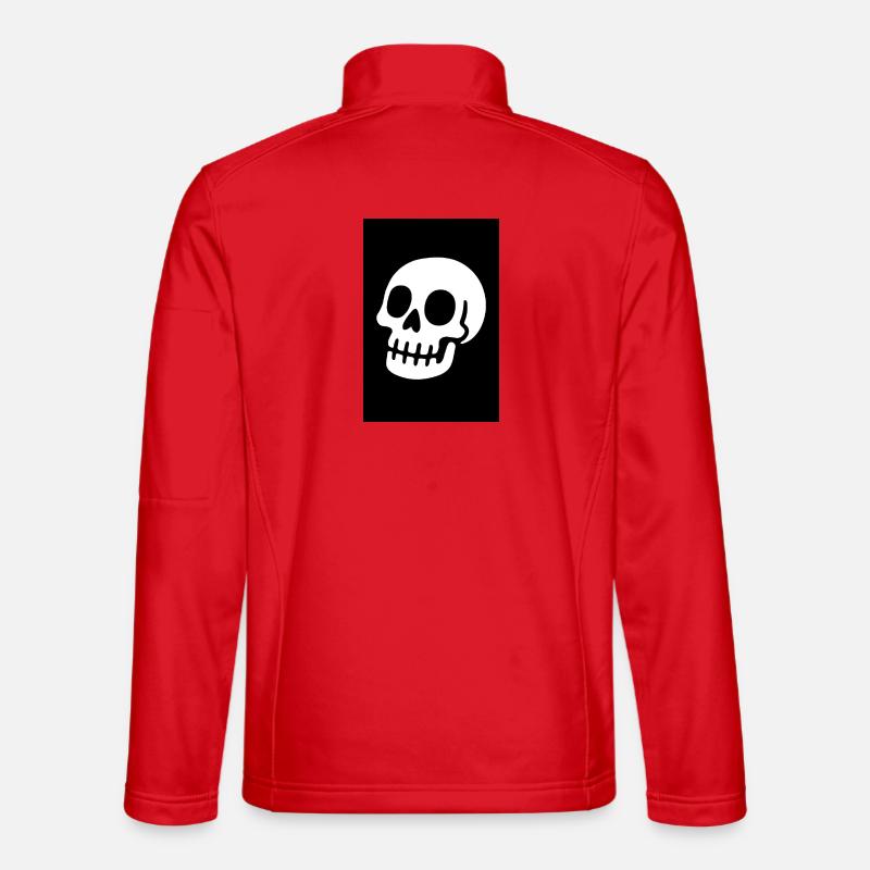 Minimalist_Two-Tone_Skull_Illustration_In_Bold_ - Unisex Softshelljacke - Rot