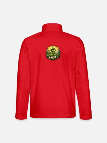 Green Power: Environmental Focus Fists - Unisex Softshell Jacket - red