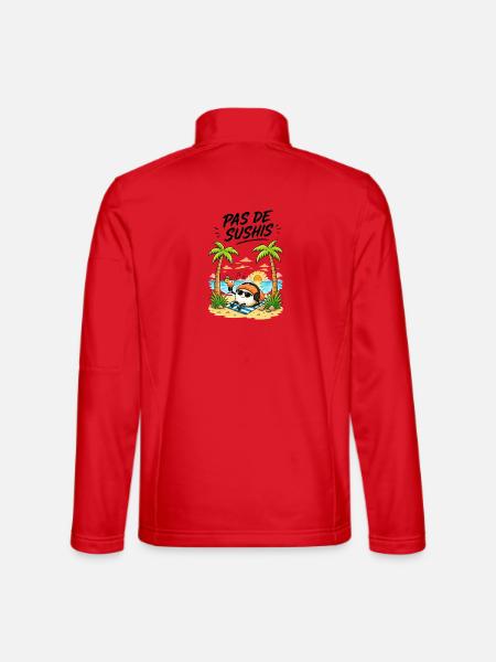 PAS DE SUSHIS - Veste en tissu softshell Unisexe - rouge