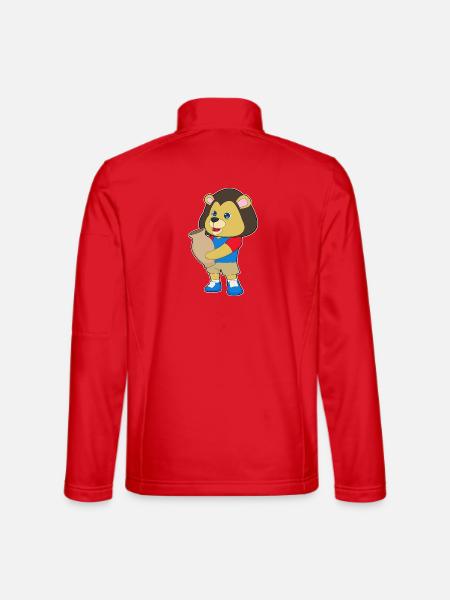Lion Vase - Unisex Softshell Jacket - red