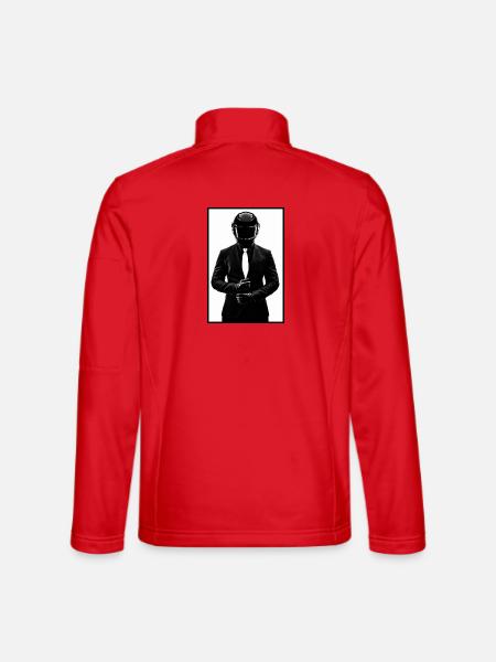 Black Raider - Unisex Softshelljacke - Rot - Hinten