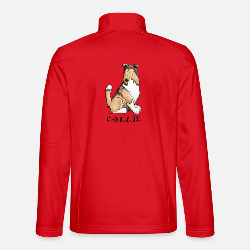 Happy Collie - Unisex Softshelljacke - Rot