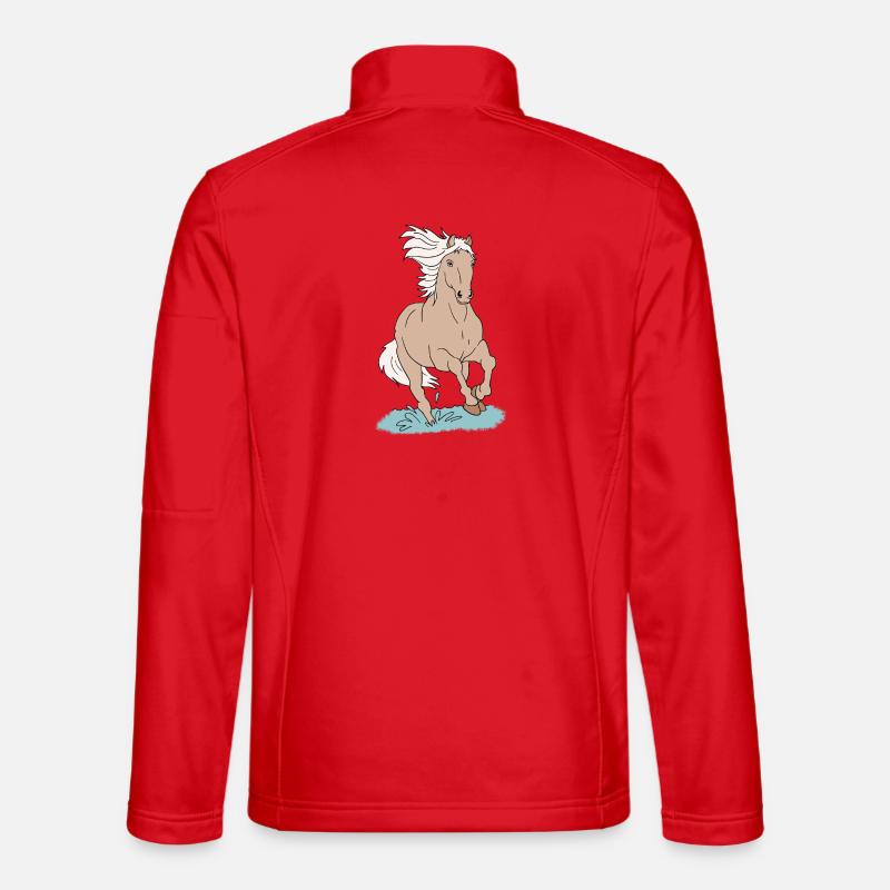 Pferd Pferde - Unisex Softshelljacke - Rot