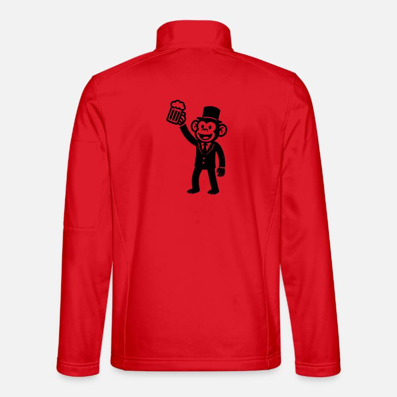 Affe Bachelor Party Bier - Unisex Softshelljacke - Rot