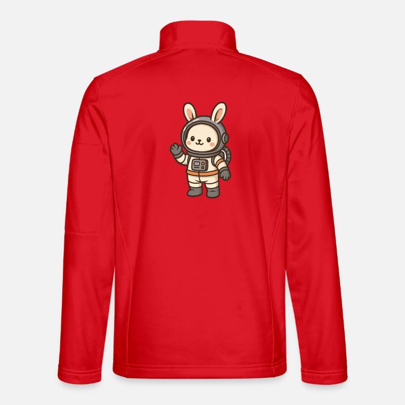 Weltraum-Hase mit Astronautenhelm - Unisex Softshelljacke - Rot