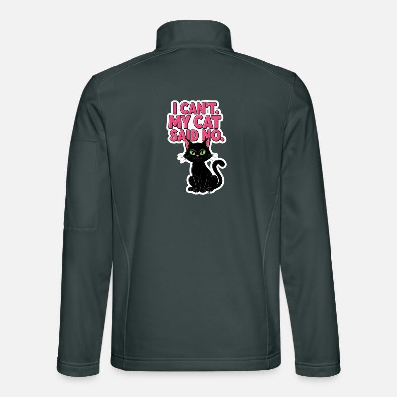 Chat qui dit : Mon chat dit non Veste en tissu softshell Unisexe