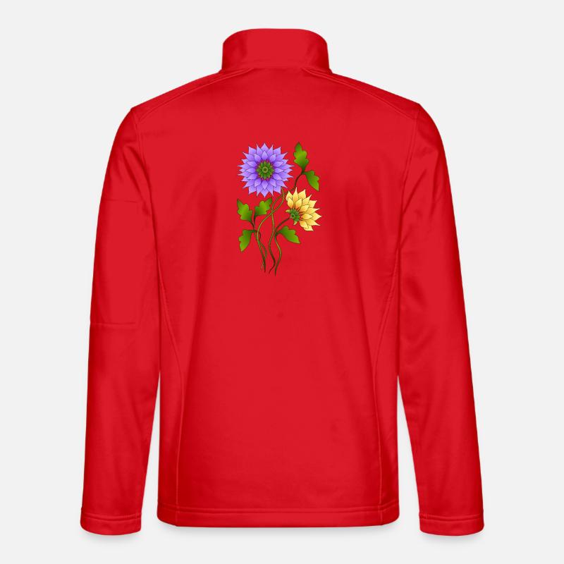 Flowers - Unisex Softshell Jacket - red