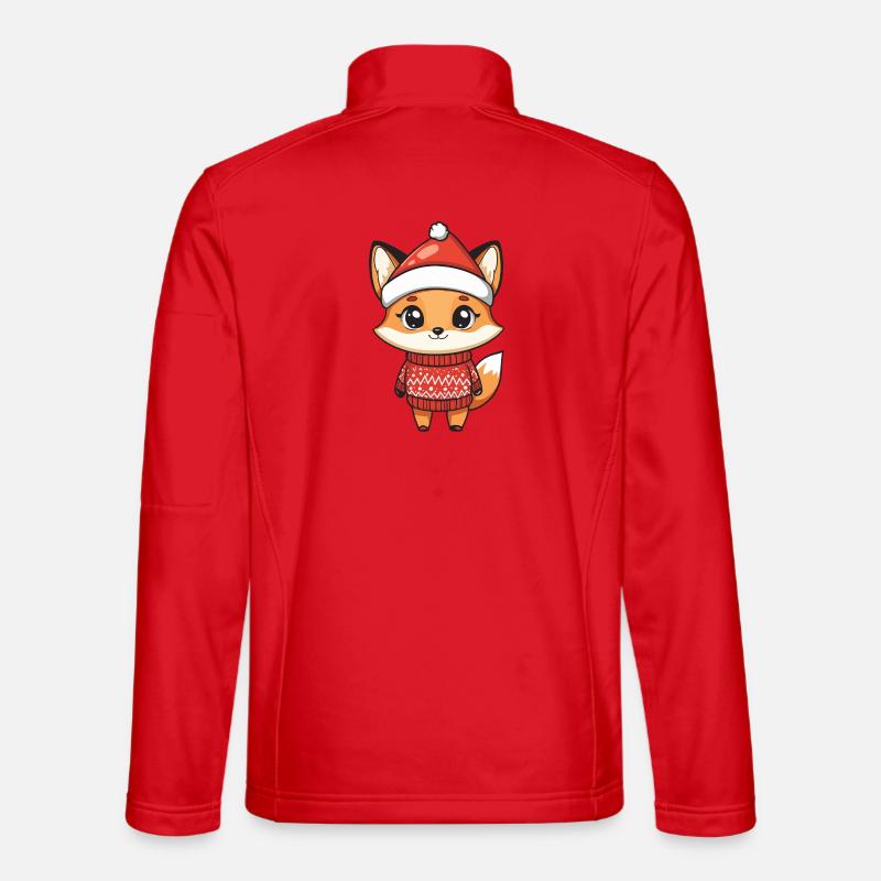 Fuchs Weihnachten Xmas - Unisex Softshelljacke - Rot