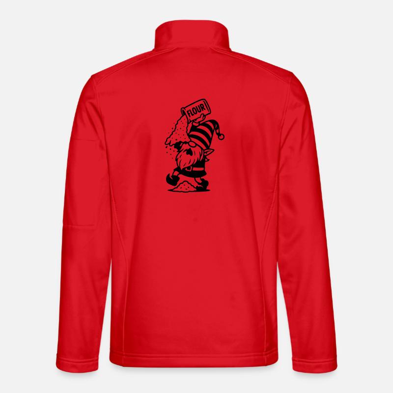 Gnome Flour Biscuits Bake - Unisex Softshell Jacket - red