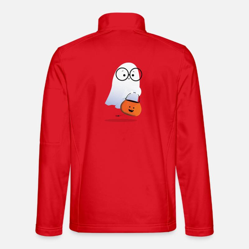 Ghost with pumpkin basket Unisex Softshell Jacket
