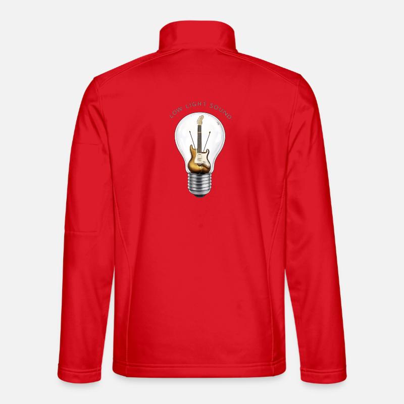 Guitare dans une ampoule - Veste en tissu softshell Unisexe - rouge