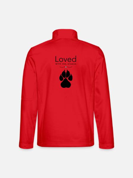 Hund – geliebt - Unisex Softshelljacke - Rot - Hinten