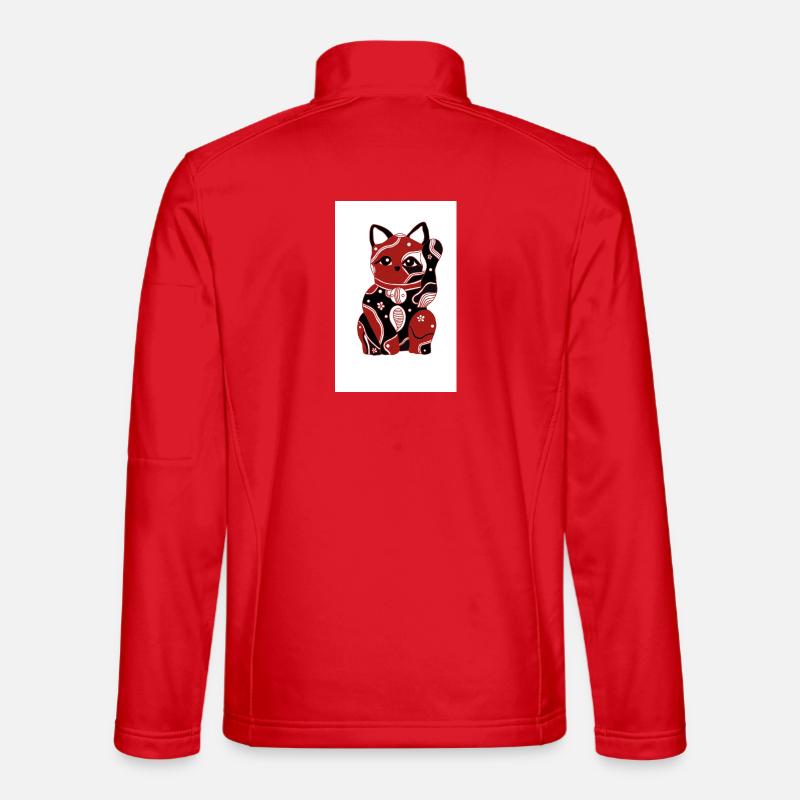 Chinese cat - Unisex Softshell Jacket - red