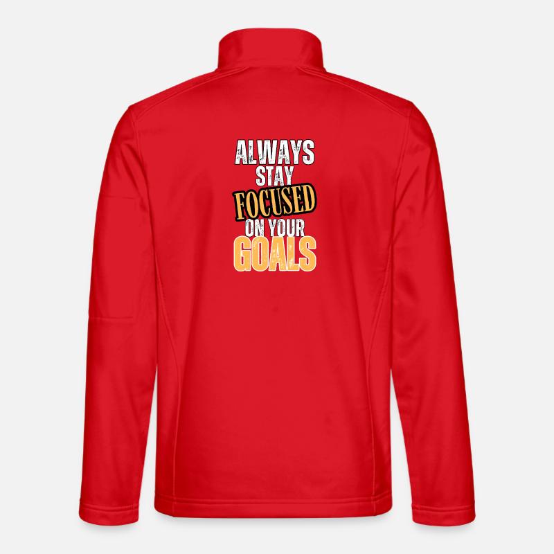 Toujours concentré sur vos objectifs - Veste en tissu softshell Unisexe - rouge