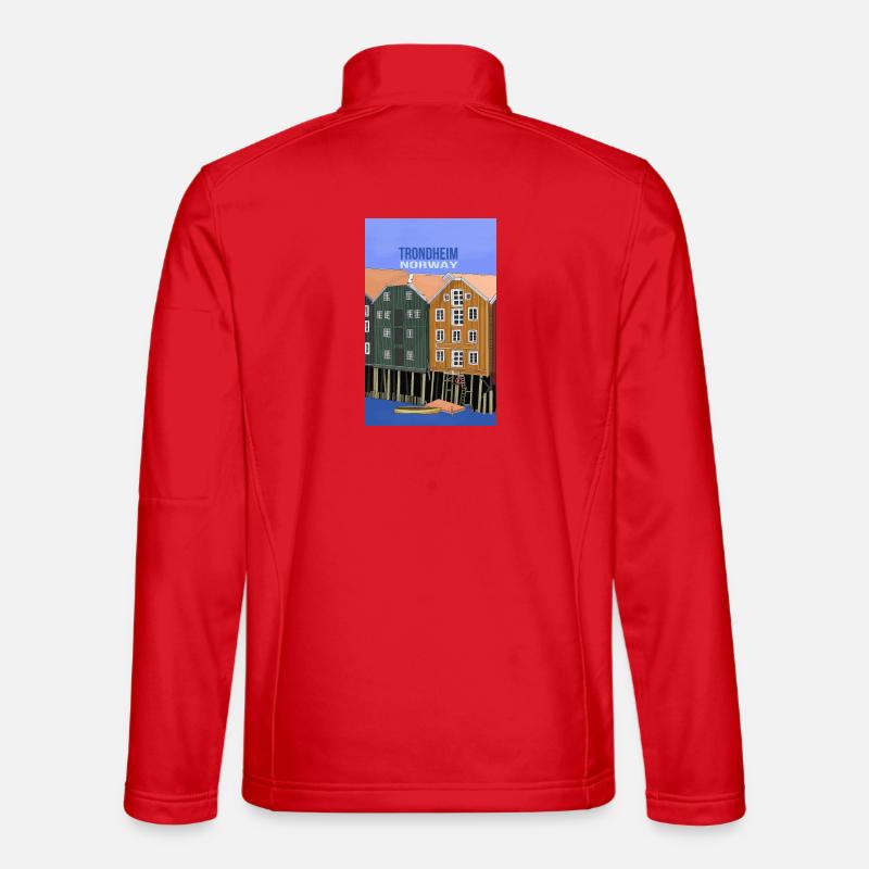 Trondheim Norway - Unisex Softshell Jacket - red