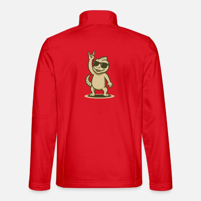 Rock on, chameleon! - Unisex Softshell Jacket - red