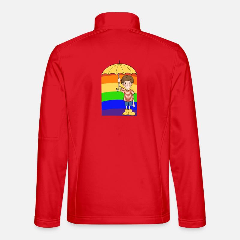 Rainbow Man - Unisex Softshell Jacket - red