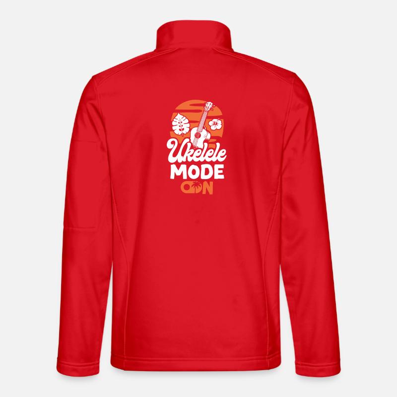Hawaiian Ukulele Uke Ukulele Fashion - Unisex Softshell Jacket - red