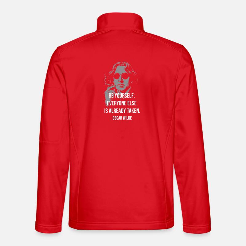 Be Yourself Oscar Wilde Tee - Unisex Softshell Jacket - red