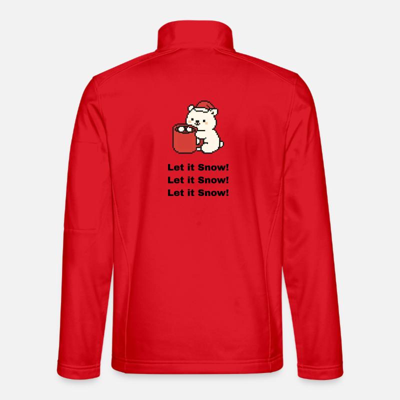 Cute Polar Bear - Unisex Softshell Jacket - red