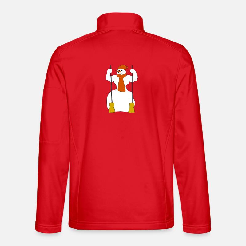 Winter-Schneefigur - Unisex Softshelljacke - Rot