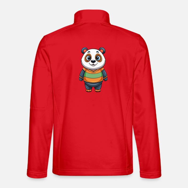 panda - Unisex Softshell Jacket - red