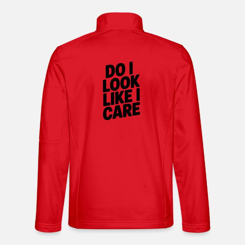Do I Look Like I Care - Unisex Softshell Jacket - red