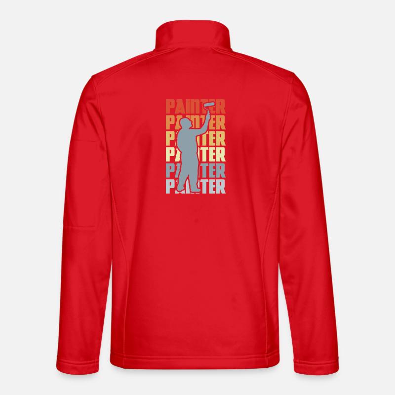 Painter Varnisher Retro - Unisex Softshell Jacket - red
