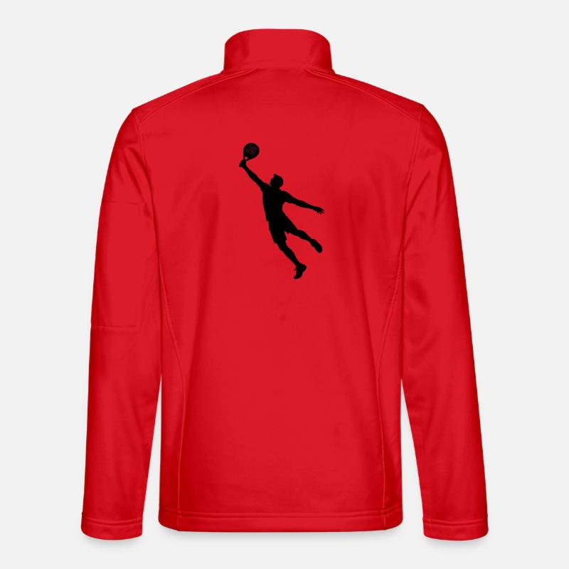Mann spielt Padel - Unisex Softshelljacke - Rot